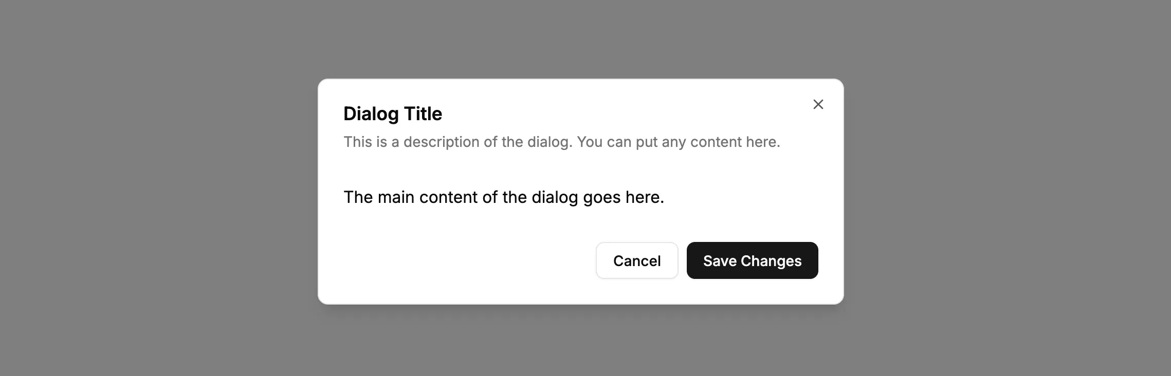 Dialog component