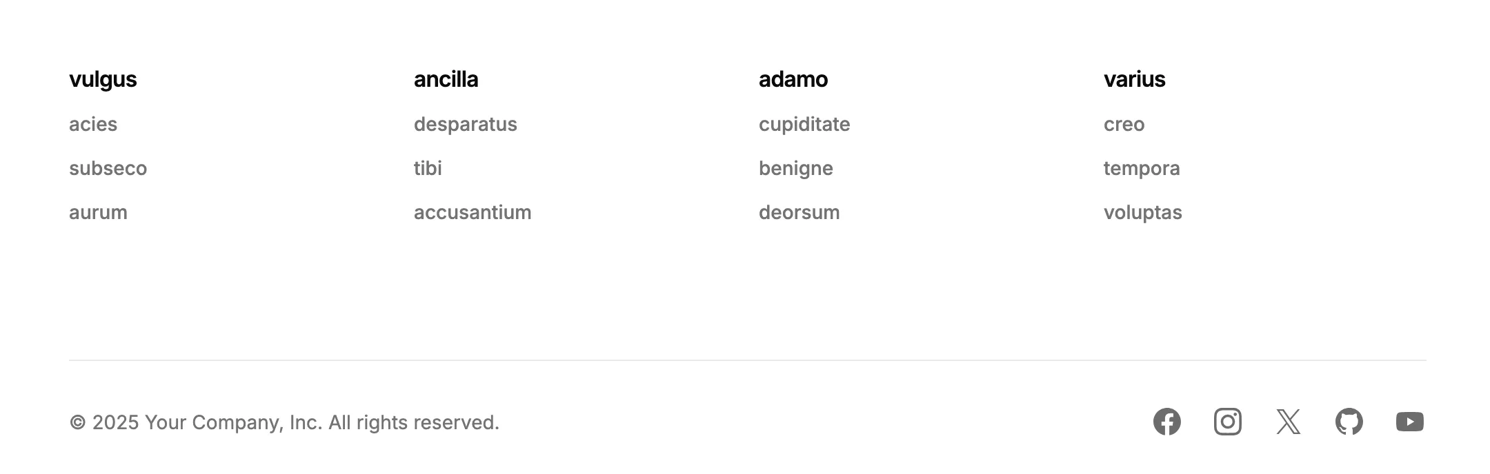 Footer component