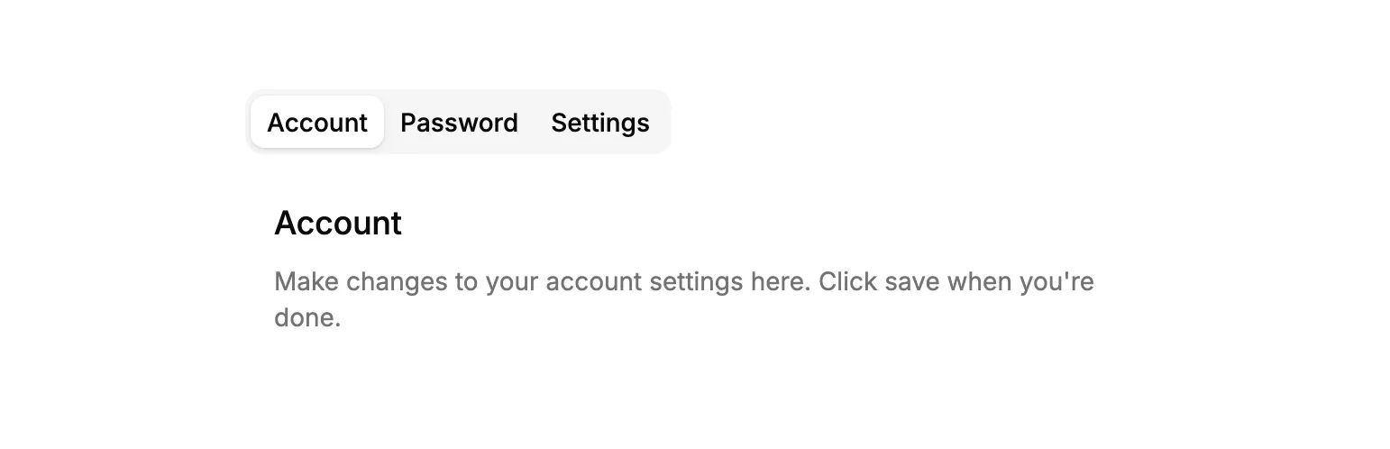 Tabs component